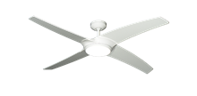 Starfire 56 in. Pure White Ceiling Fan with LED Light